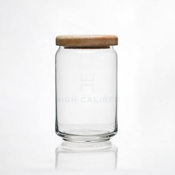 Glass Pop Jar with Wooden Lid