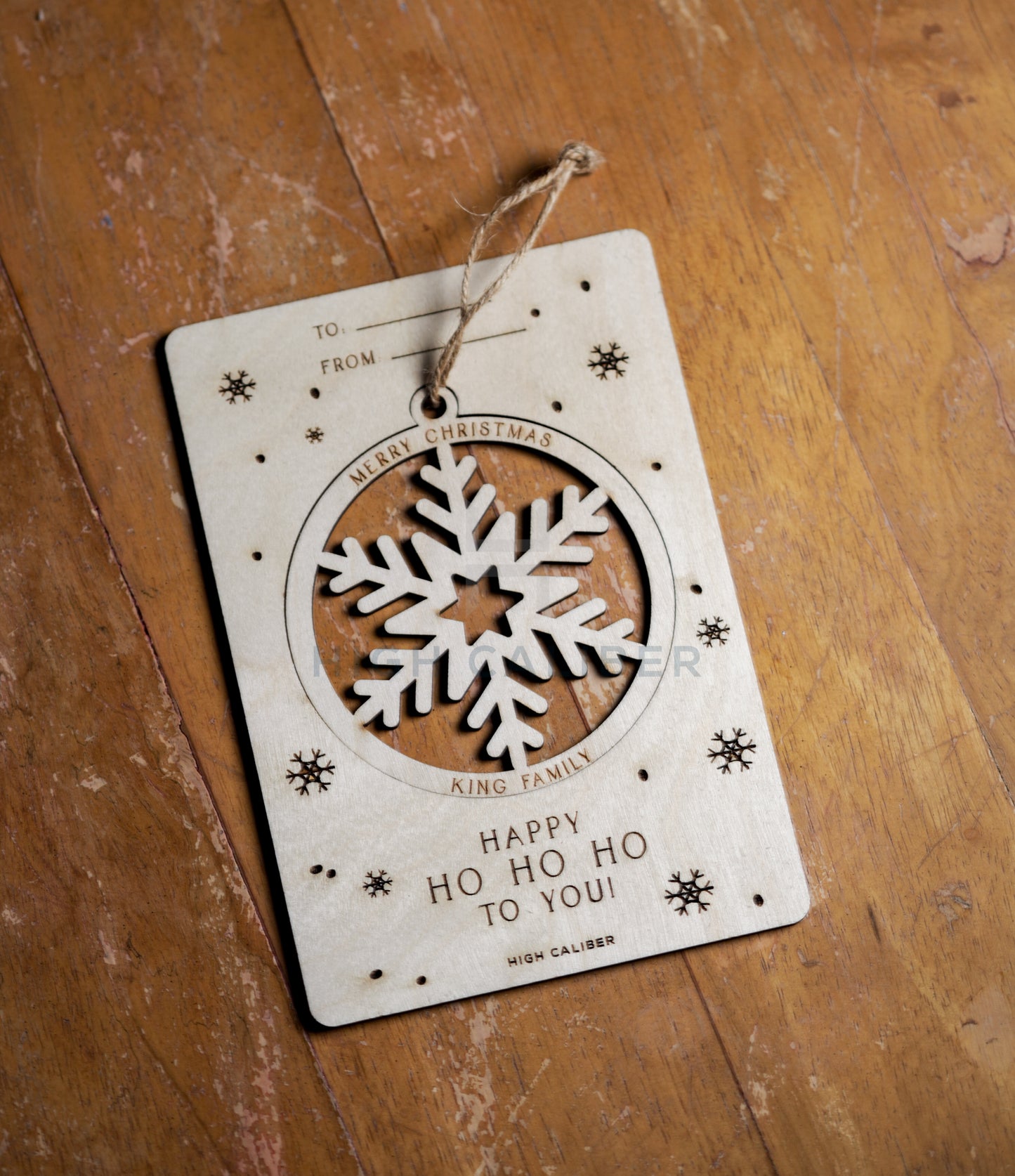 Ho Ho Ho Card Ornament