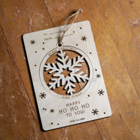 Ho Ho Ho Card Ornament