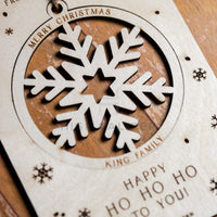 Ho Ho Ho Card Ornament