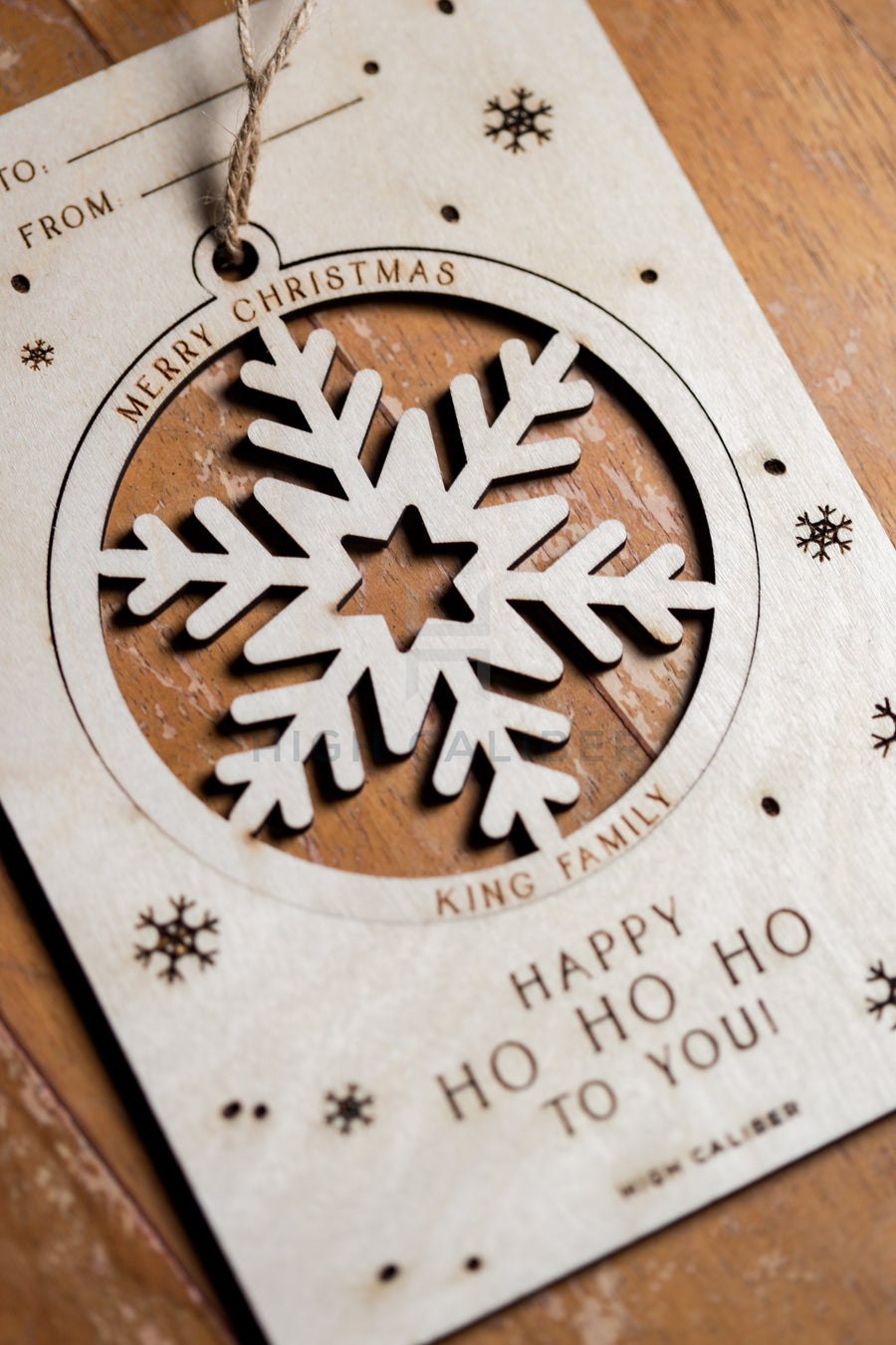 Ho Ho Ho Card Ornament