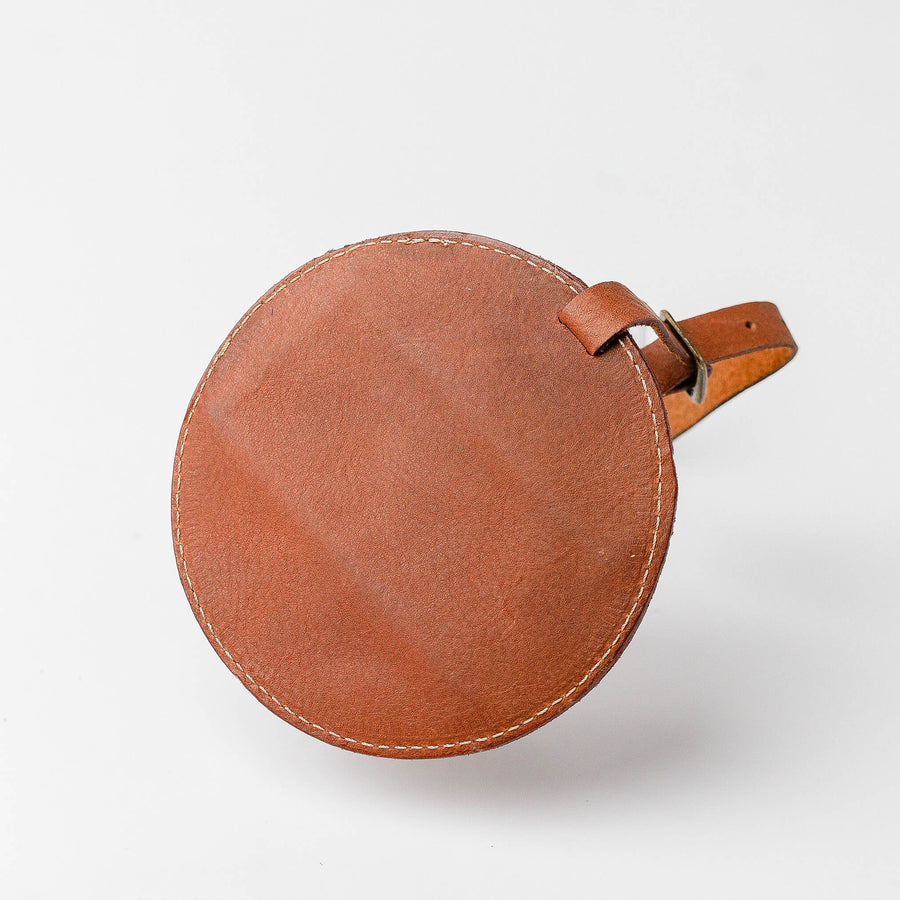 Leather Luggage Tag - Round