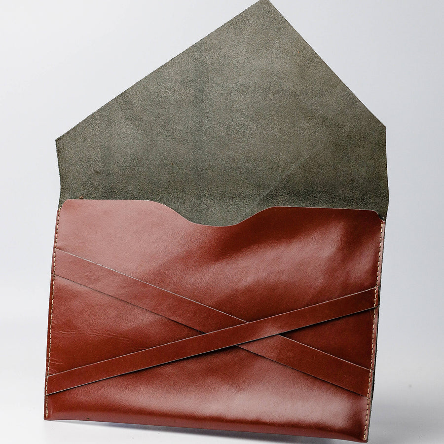 Leather Envelope Clutch