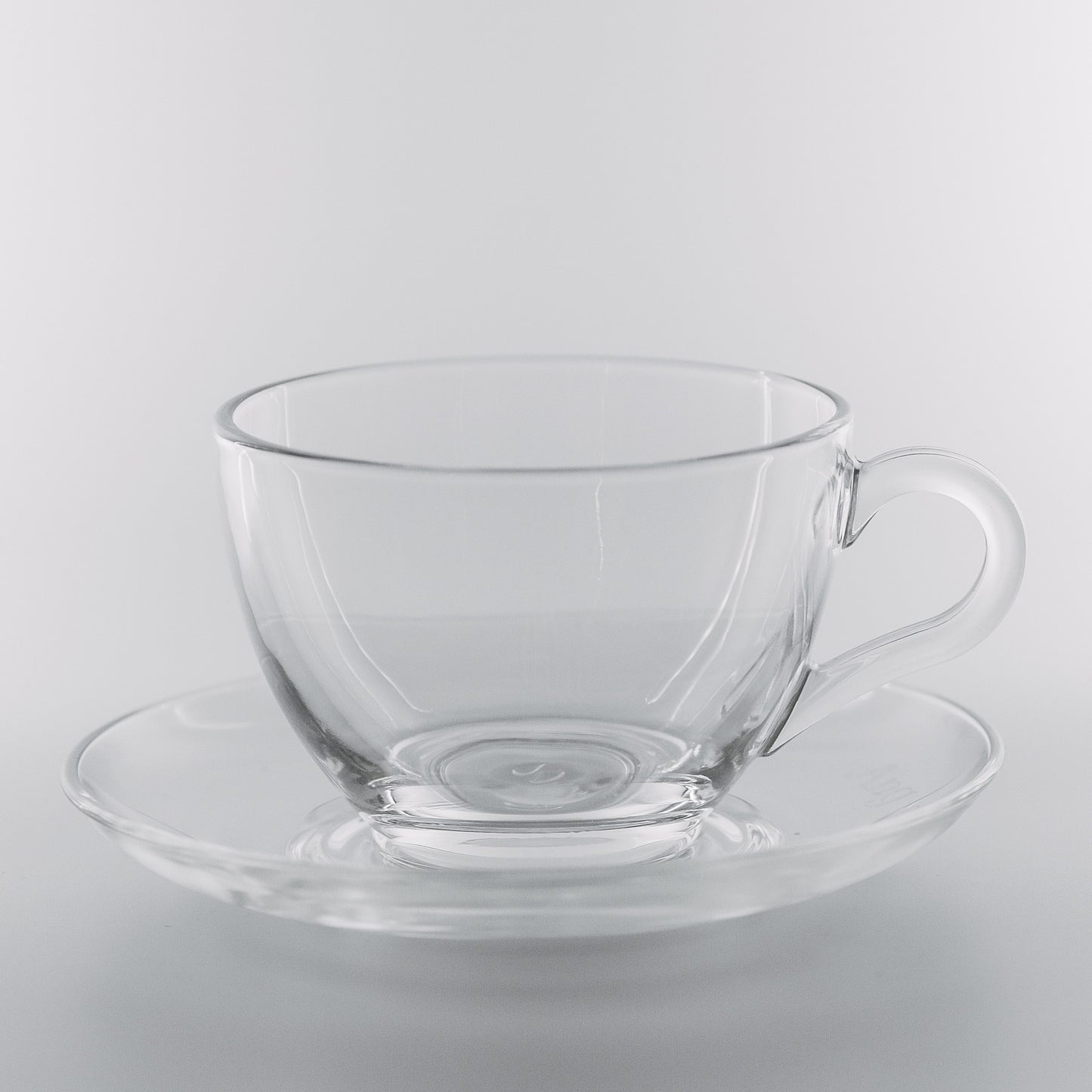 Clear Cup and Saucer