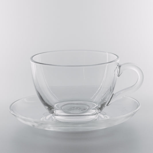 Clear Cup and Saucer