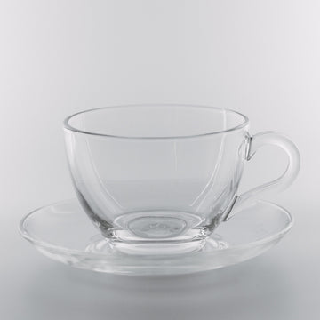 Clear Cup and Saucer