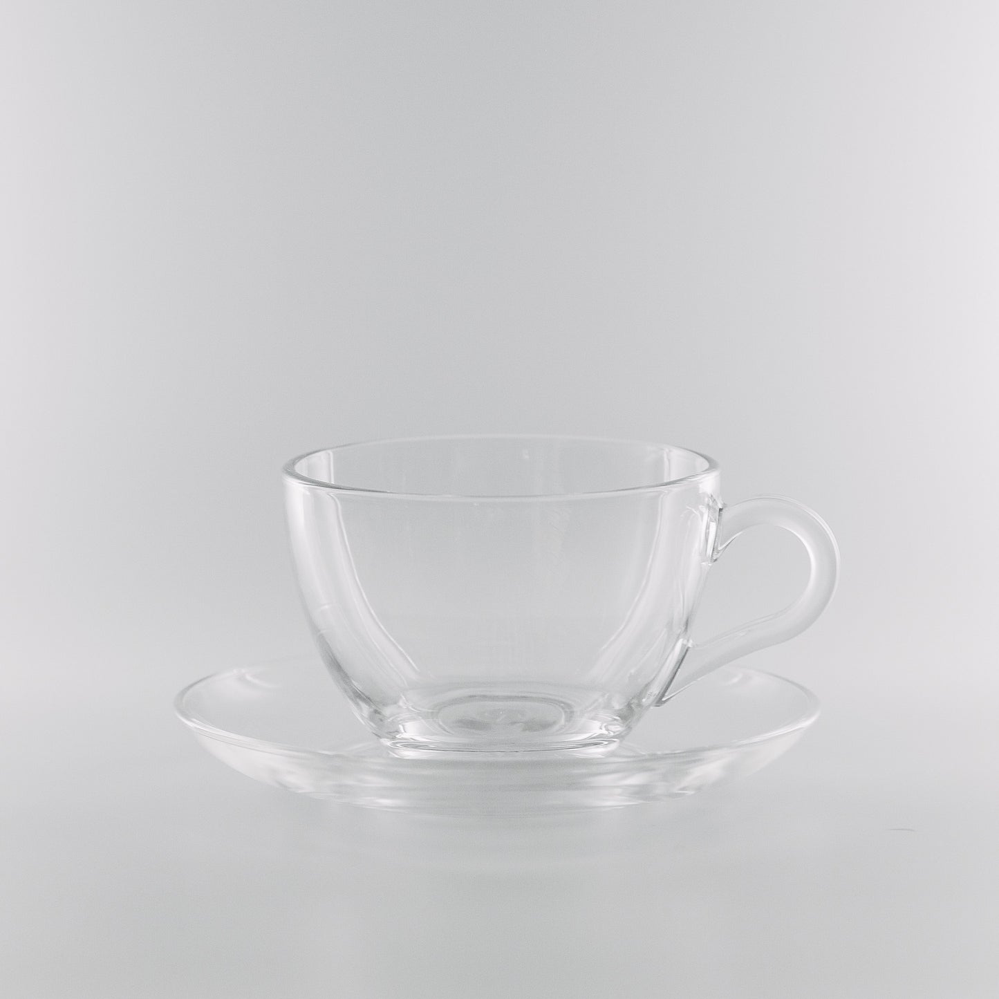 Clear Cup and Saucer