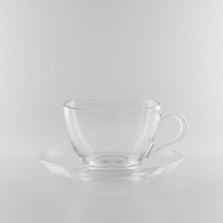 Clear Cup and Saucer