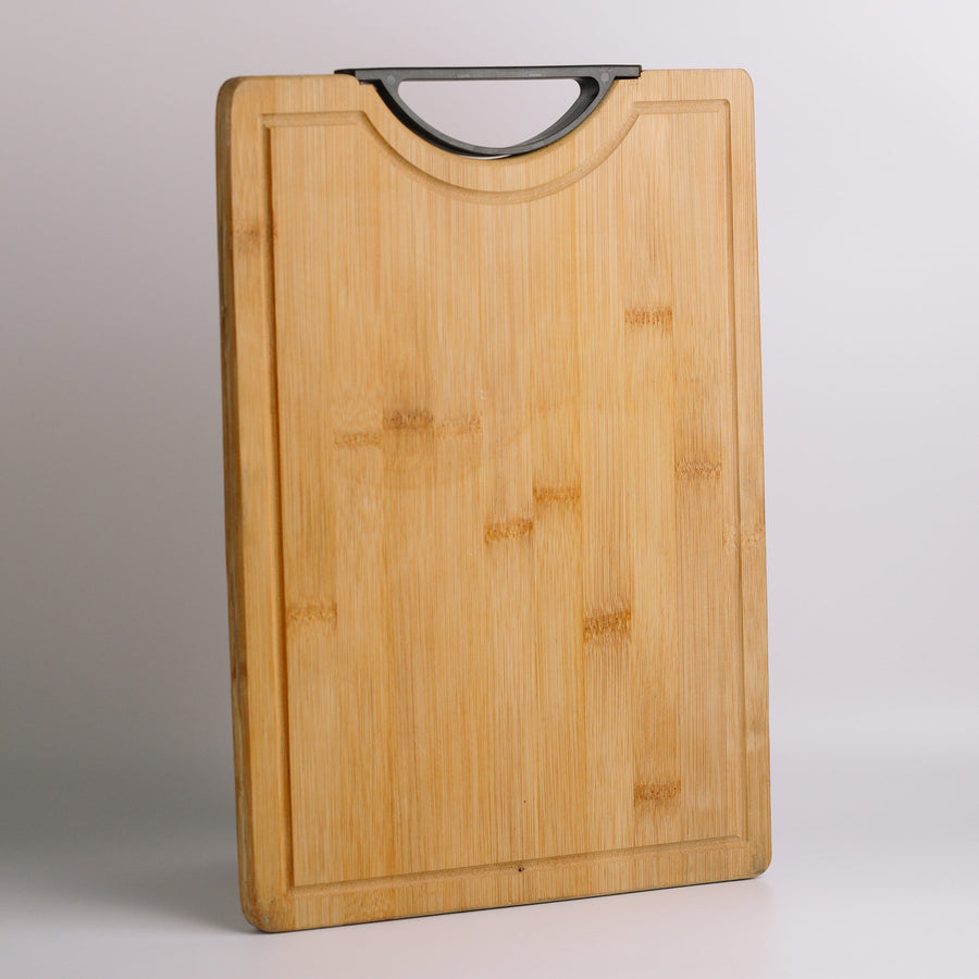 Bamboo Board with Black Handle